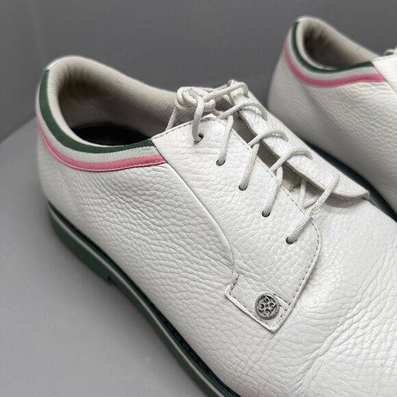 G/Fore G4 Gallivanter White Pebble Leather Golf Shoes Mens Size 15